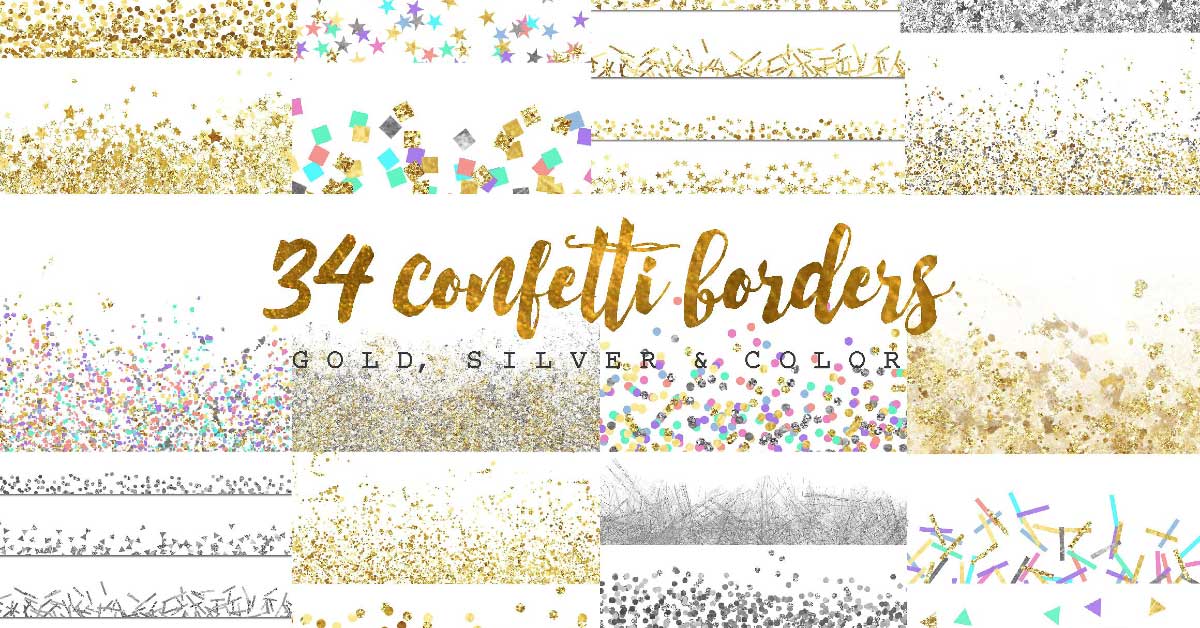 Digital confetti by Graphic Rain on Creative Market