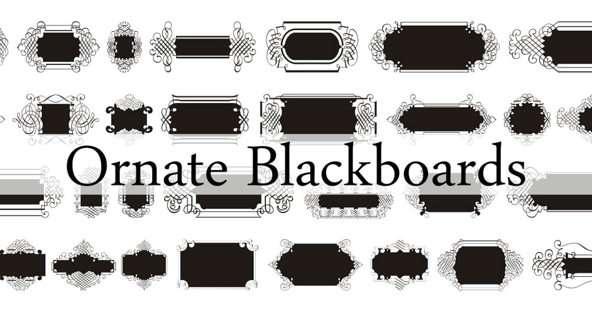 Ornate Blackboards by Intellecta Design on Creative Market